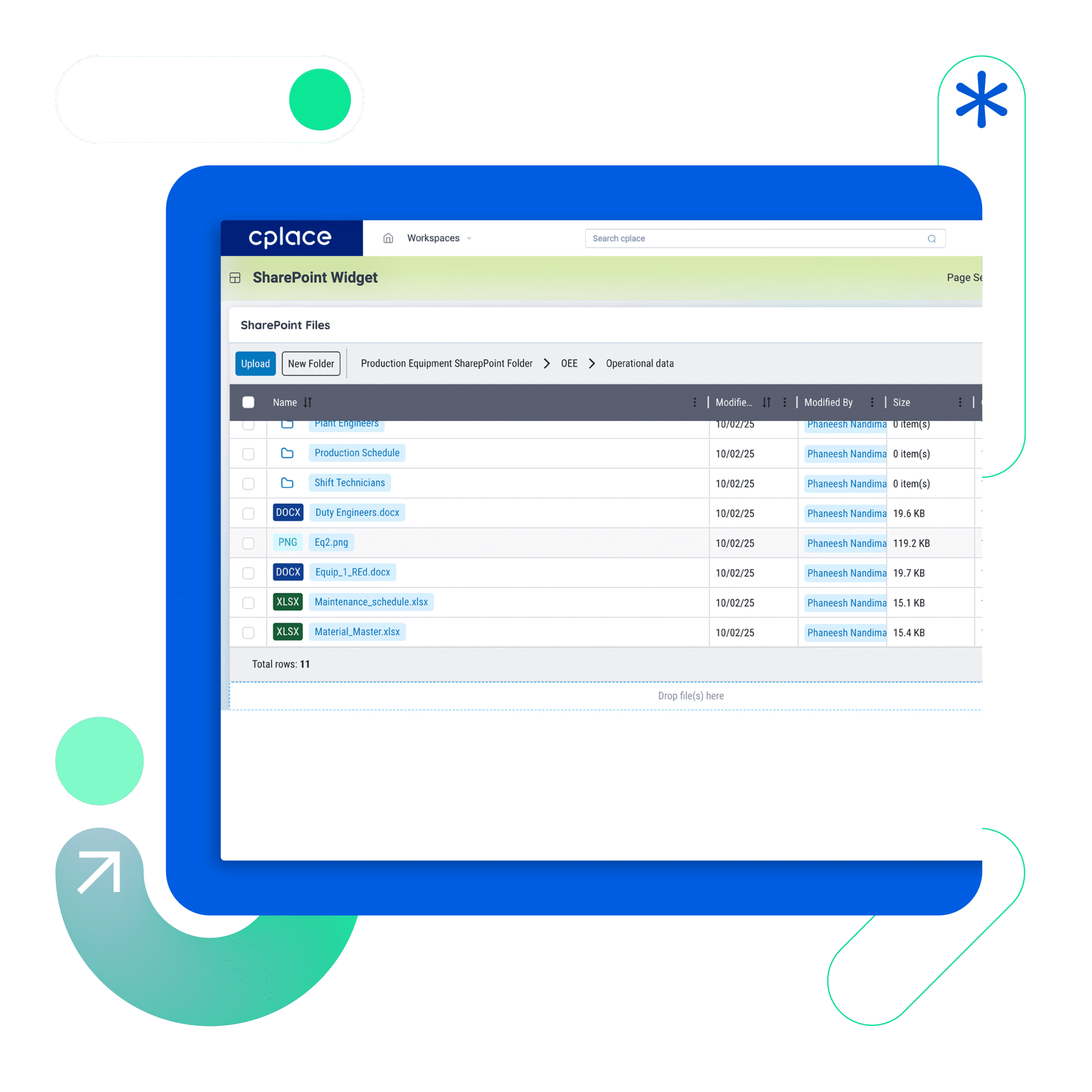 cplace CC sharepoint header