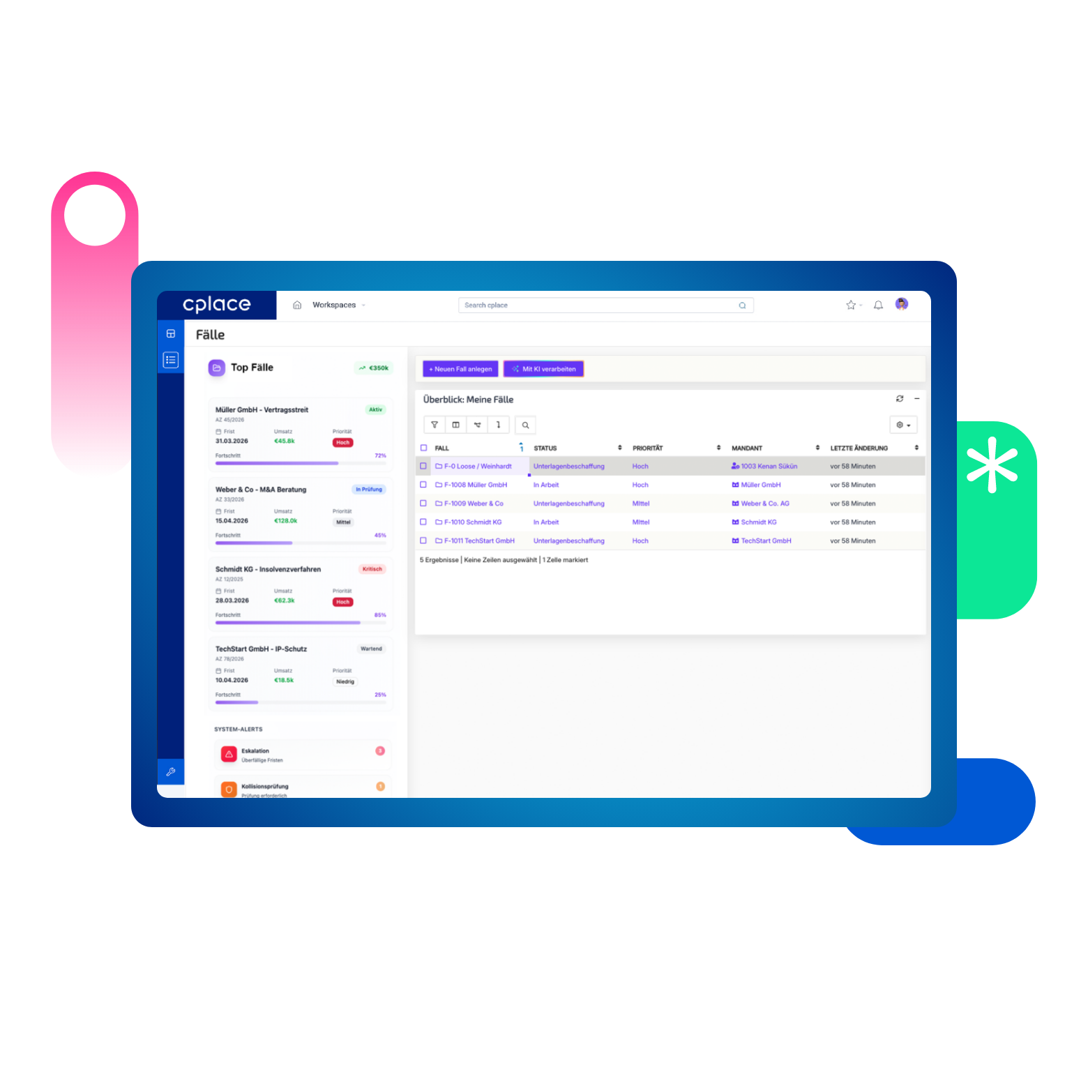 Nutzen Sie Matter Management für weniger Routinearbeit und mehr Planbarkeit – mithilfe automatisierter Abläufe und AI‑First Konzeption.