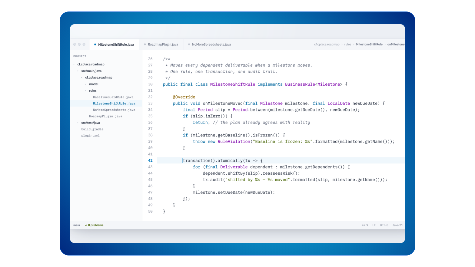 Pro-Code mit cplace