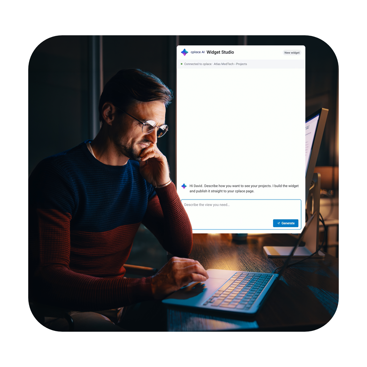 AI Widget Studio - The view you want without the wait. 